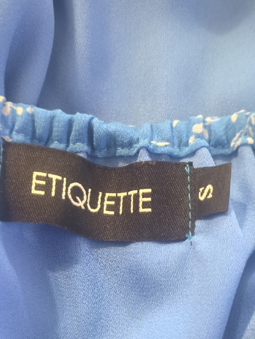 Etiquette Clothiers Blue and White Floral Mini Dress - Picture 5 of 6